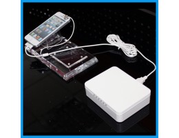 6 port Security Alarm Control System Tabletop Acrylic Display Cable Lock for smart Mobile cell phone